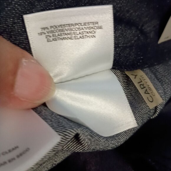 Kasper Carly Curvy Fit Pants Size 8 NWT Denim Blue Straight Leg Career $99 - Picture 8 of 11